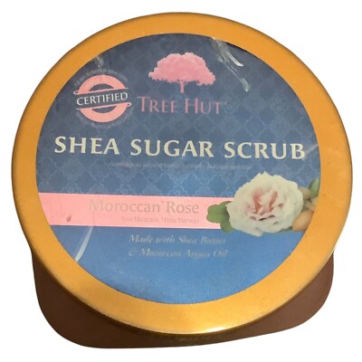 Tree Hut Moroccan Rose Shea Sugar Scrub 18 Oz Shea Butter Moroccan Argan Oil NEW