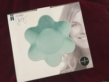 Sagaform Piccadilly Flower Shaped Serving Bowl, Turquoise, Oven safe, NIB