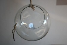 Hängende Glaskugel, Durchm. 20 cm, Fensterdeko Glaskugel z.Bepflanzen o. Dekor.