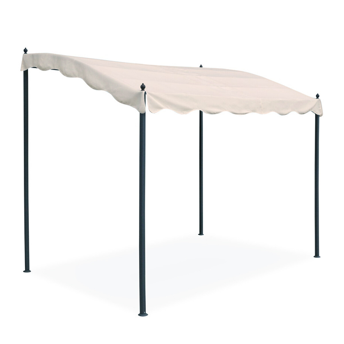 PERGOLA GAZEBO GIARDINO M. 3X2,5 FERRO COPERTURA ANTIPIOGGIA PVC ECRU SALVADOR