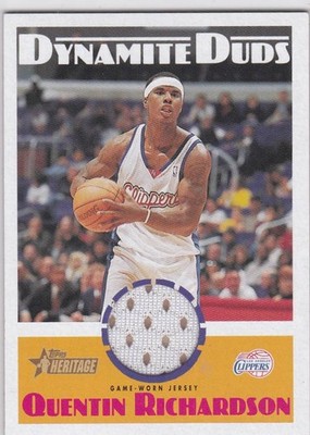 2000-01 Topps Heritage Dynamite Duds Jerseys Quentin Richardson #DD15 Rookie RC
