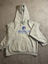 CHAMPION Large Boise State University Sweatshirt Hoodie Jacket Broncos Rare Find