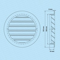 Aluminium Wetterschutzgitter LüFtungsgitter Mit Flansch