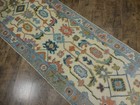 Turkish Oushak Rug,Geometric Multicolored Area Rug,Handmade Bohemian Rug 2.5x8 — photo 7