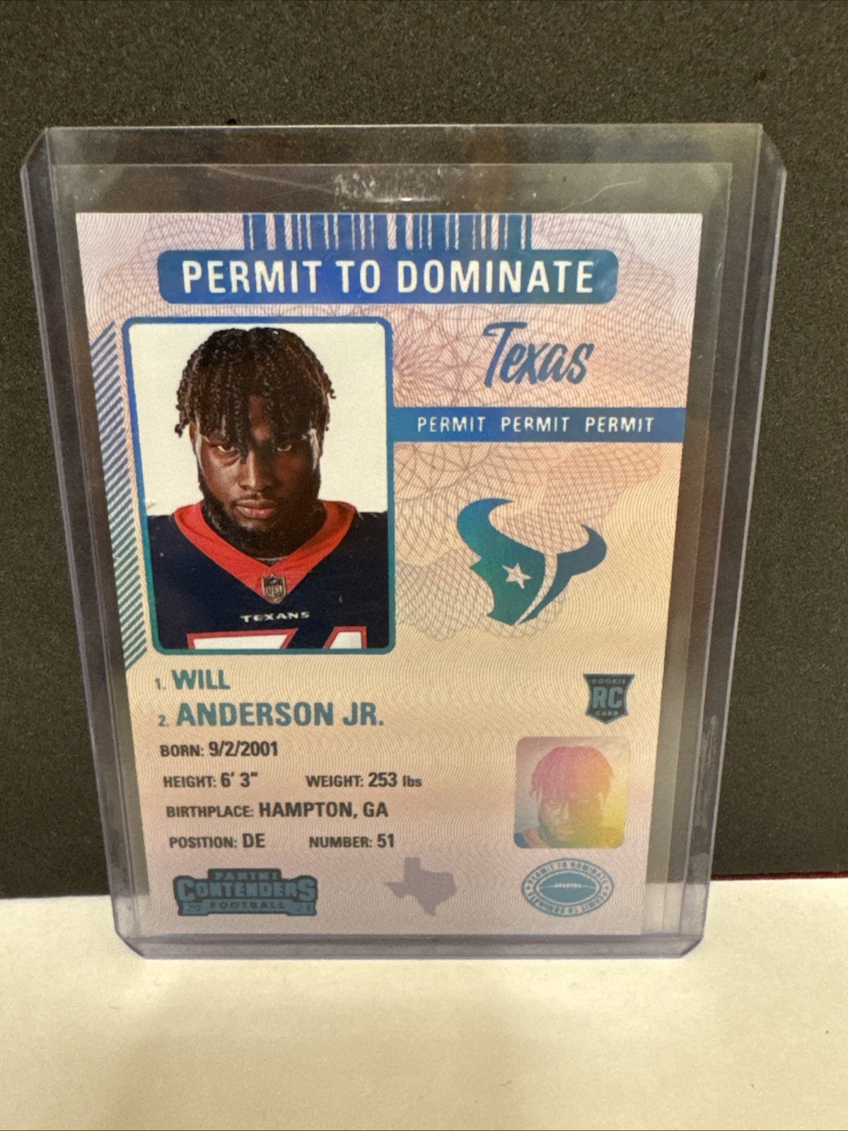 2023 Contenders - Will Anderson Jr. #38 "Permit to Dominate" (RC) Houston Texans