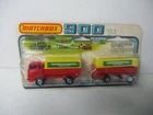 Matchbox Lesney Superfast Two Pack TP-1 Mercedes Truck & Trailer- red, carded