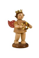 Weihnachtsfiguren Engel Und Schellenring Natur HöHe 6,5Cm NEU Schellenkranz