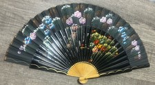 Vintage Chinese Folding Fan Hand Painted