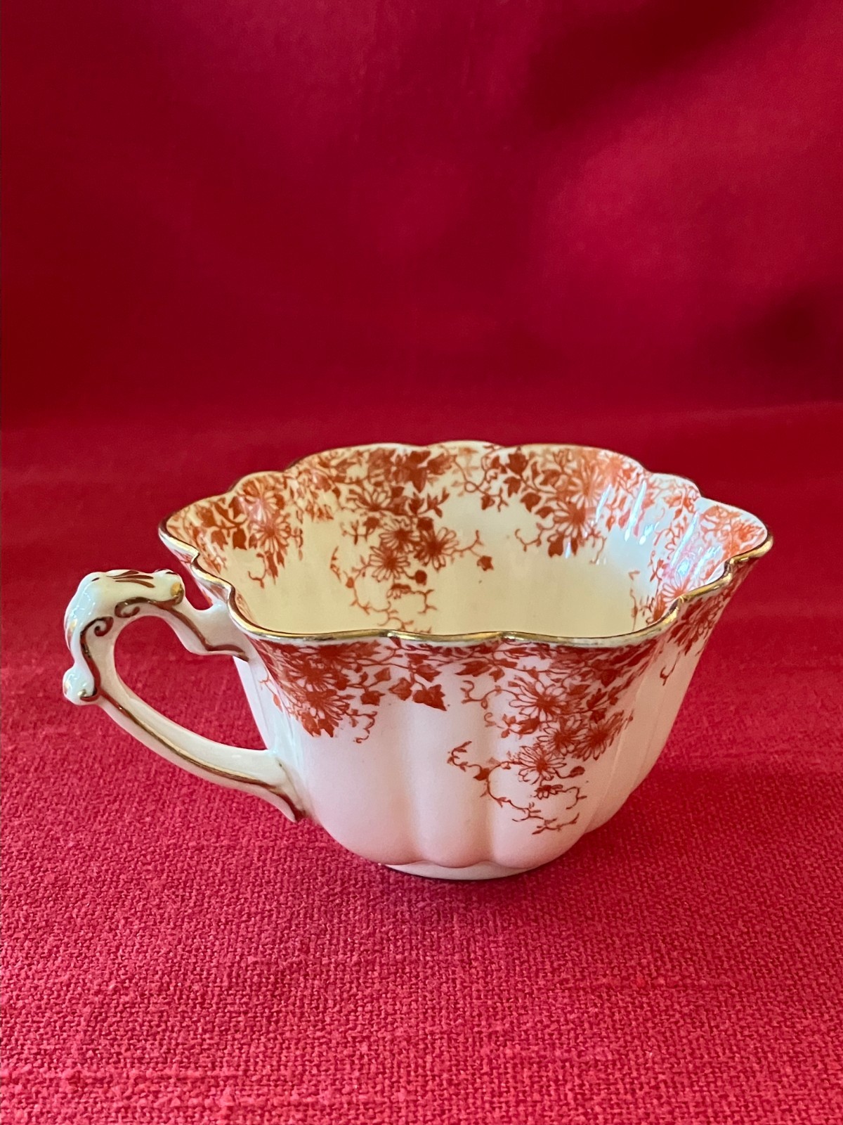 c 1896 Wileman & Co Foley China daisy shaped trio #4  "Trailing Daisies" #5657