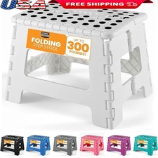 Heavy Duty Foldable Step Stool Portable Anti-Slip Compact Kitchen Utility Stool