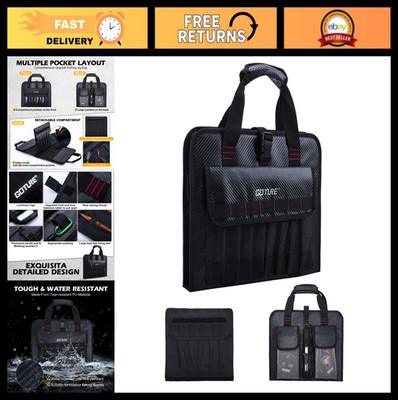 Portable Fishing Jig Bag with 34 Mesh Pockets, Water-Resistant Tackle Storage fo
