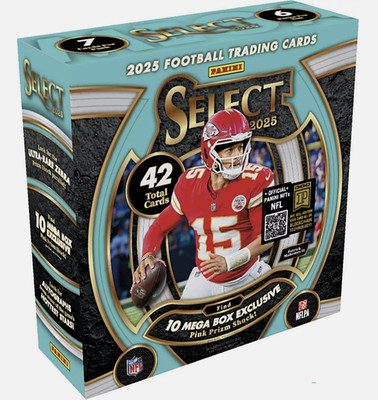2025 Panini Select Football Factory Sealed Mega Box !