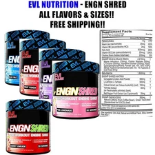 EVL EVLution Nutrition - ENGN Shred Preworkout 30 Servs - ANY FLAVOR **CLUMPY**