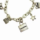 AMERICAN GIRL THEATER Signed Vintage Silver Tone Charm Designer Chain Bracelet — photo 4