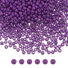 Glass Beads 3mm Hole Loose Beads for Bracelet Earring Making Dark Purple