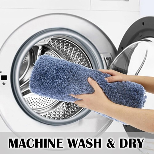 Rutschfeste Badematte (16 x 24, Blau) Wasserabsorbierende Weiche Mikrofaser Teppich Maschine... - Bild 6 von 7
