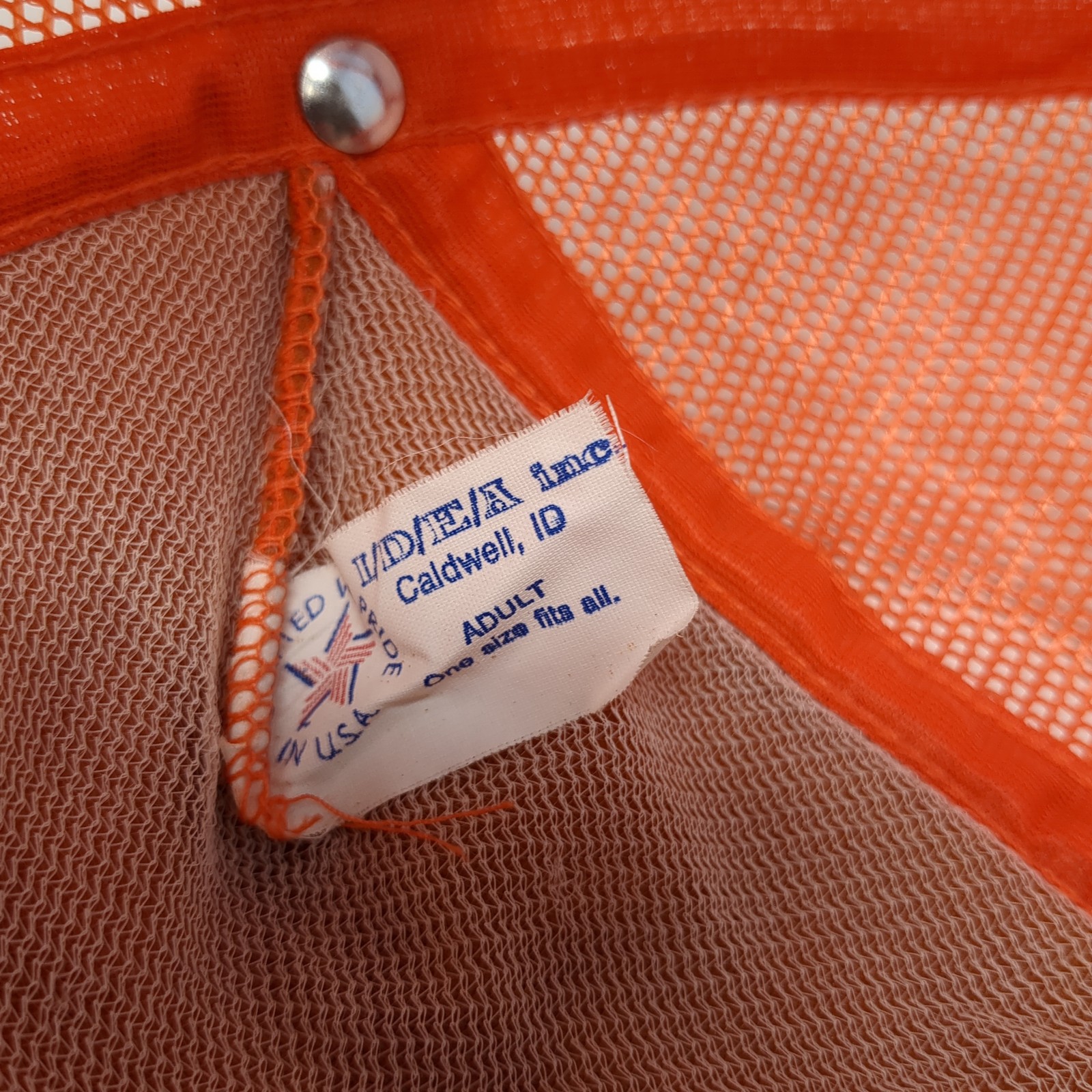 Simplot Snapback Mesh Back Trucker Hat Orange One… - image 10