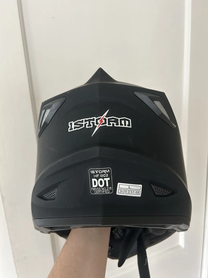 Casco 1Storm Doble Deportivo Moto Off Road Cara Completa Doble Visera HF802CLS Foto 3 de 4