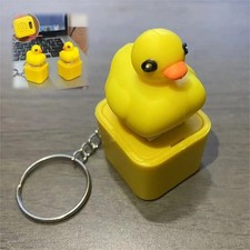 Frog Croaking Fidget Toy Keychain With Colorful Lights Stress Fun Animal Sound