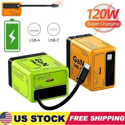2 In 1 GaN Charger Scalable 120W Max Fast Charger Module With Type C & USB Ports