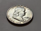 1949 Franklin Half Dollar • 90% Silver • Toned • Circulated • As Shown Solid  X2