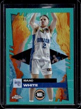 2024-25 Topps Chrome NBL Isaac White Aqua Refractor #/199