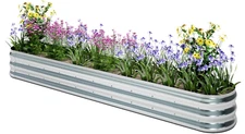 Galvanized Raised Garden Bed – 12FT Oval Metal Planter Boxes Outdoor