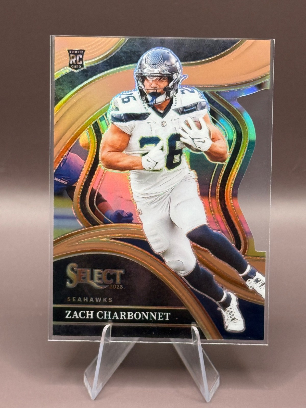 2023 Panini Select - Club Level Copper Prizm Die-Cut - Zach Charbonnet 289 /299
