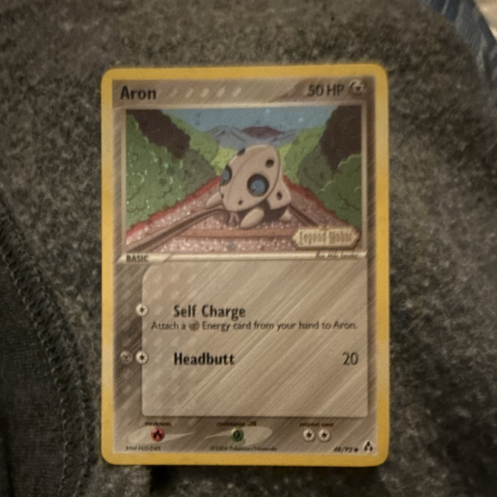 Pokémon Aron 48/92 Legend Maker Basic Regular 2006 50 HP English TCG Card