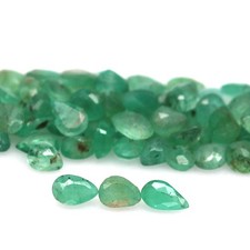 6.55 CT. Gemstone Unheated 95Pcs Green Emerald Zambia Pear