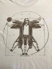 The Big Lebowski Vitruvian Man Shirt Size XL Beige Gildan 2010s Fit
