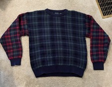 Vintage - Made In USA - cotton Knit Sweater - Old Glory - Men’s Large