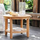 Cambridge Casual Sherwood Teak Patio Side Table Natural 24" - Plantation Teak