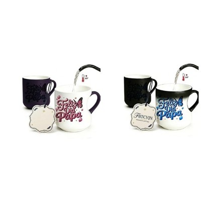 Ceramic Color Changing Cup with Handle for Tea Cocoas and Coffee Drinking Mug