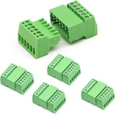 5 Set 6 Pin 2.54MM Pitch Screw Terminal Block Connector 28 16AWG Size: 6P-5Set