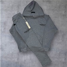 Essentials Grey Straight-Leg Tracksuit – Hoodie & Joggers – Brand New With Tags