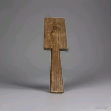 ANTIQUE PRIMITIVE WOODEN BUTTER PADDLE 10" LONG X 2-7/8" 