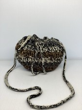 Vintage Mudd Crochet Handbag Blown Black