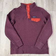 Patagonia Organic Cotton Quilt Snap-T Pullover Violet Red Women s Size Small