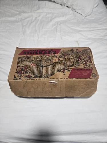 Fort Apache Stockade - Vintage Plastic Toy Set Western Plastic Characters w Box