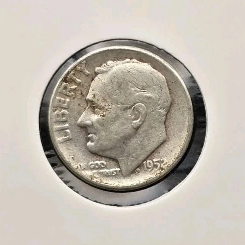 1952-P Roosevelt Dime 90% Silver US Mint Philadelphia