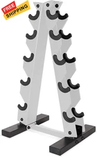 CAP Barbell A-Frame Dumbbell Weight Rack | Color Series White 