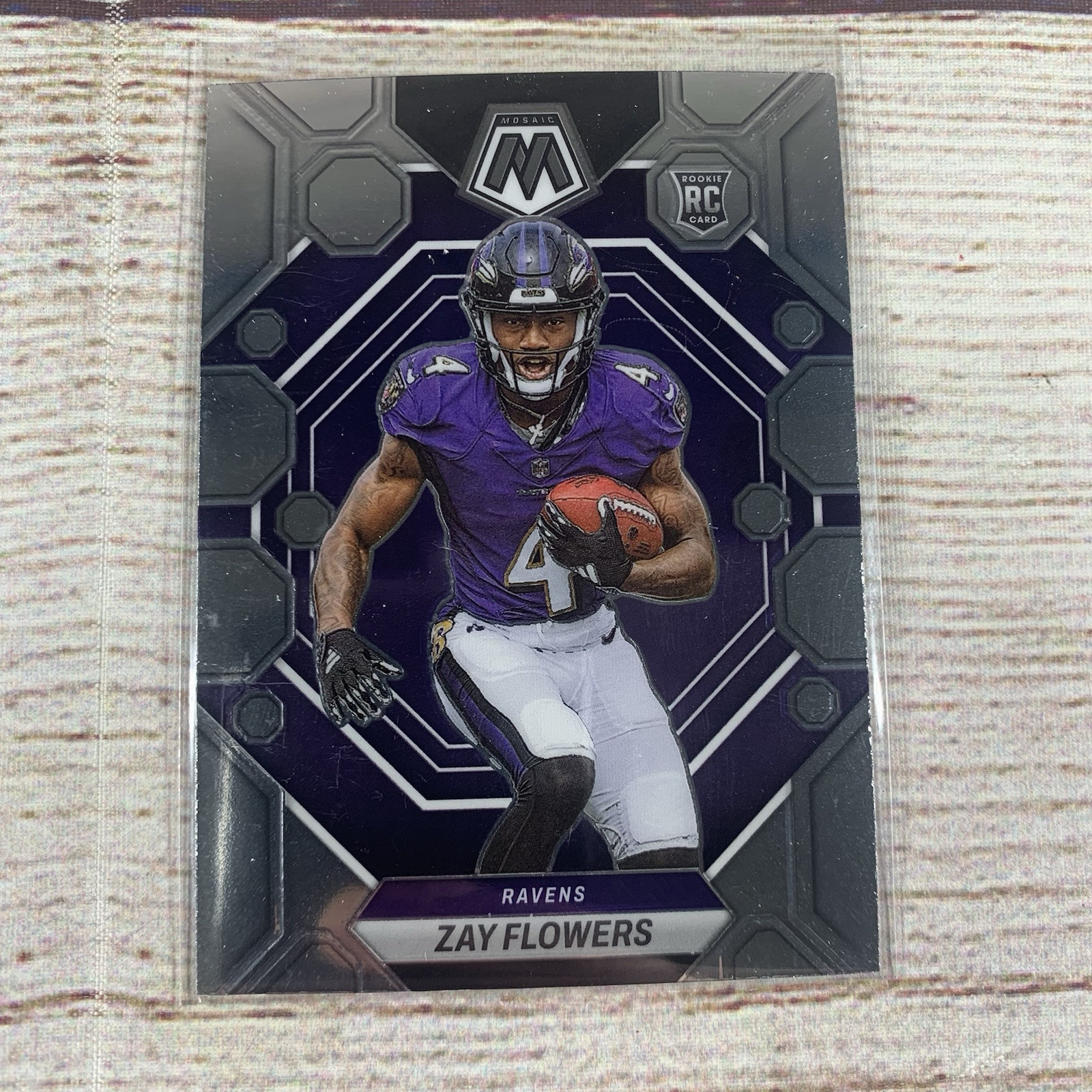 Zay Flowers 2023 Panini Mosaic Rookie Silver Prizm RC #380 Ravens