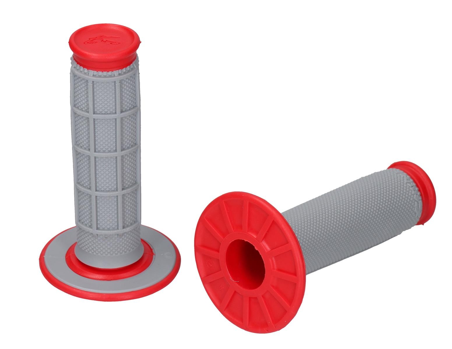 Renthal Grips Offroad Duallayer Diamond Half Waffle Soft Gray/Red
