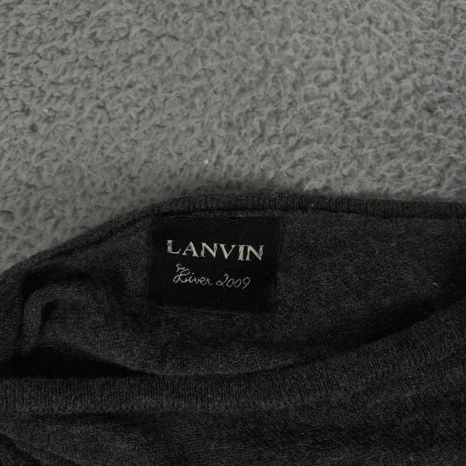 Lanvin River 2009 Sweater Dress Womens Medium  Alpaca Roll Neck Italy Ruched - Image 4 of 4