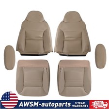 For 2000 2001 Ford Excursion Limited Front Bottom Top Leather Seat Cover Tan US