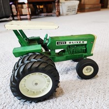 Vintage OLIVER 1855 Toy tractor w/ ROPS & DUALS 1/16 scale