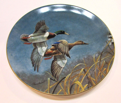 1990 Mallards Bird Collector Plate Richard Plesschert Federal Duck Stamp Winner