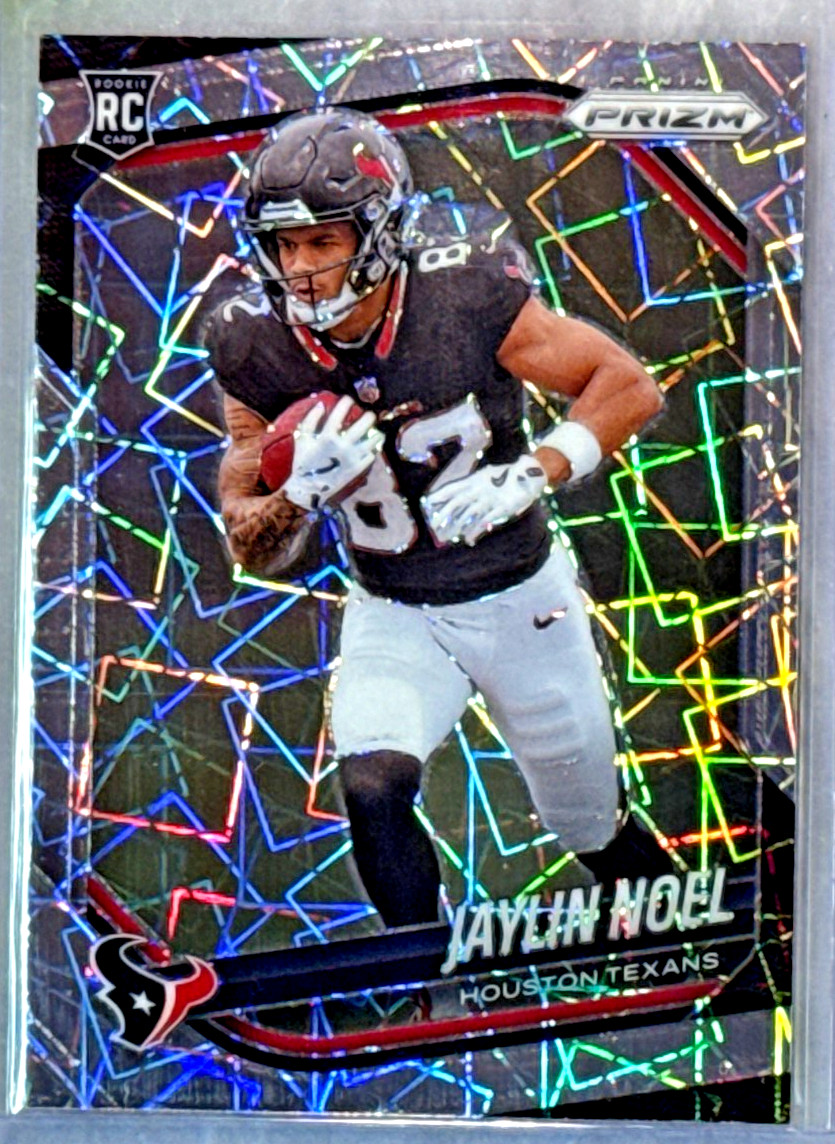 Jaylin Noel RC 2025 Panini Prizm Lazer Prizm Rookie Card-#386 Houston Texans