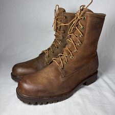 WOLVERINE RARE MADE IN USA WORKBOOTS CONDITIONED BROWN LEATHER MENS 9.5 W 1V
